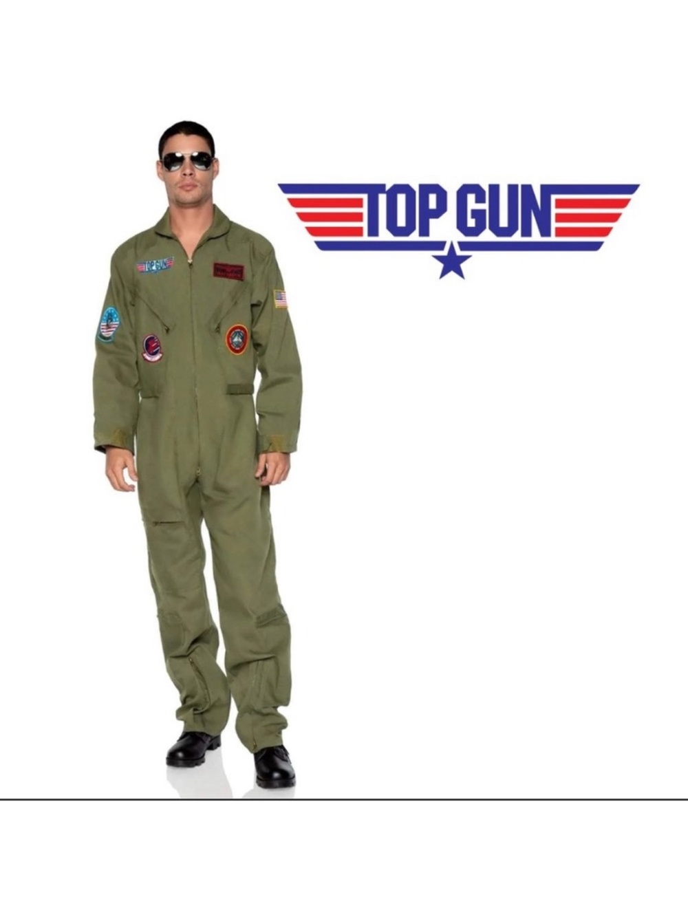 $140 Top Gun Maverick Flight Suit Costume Leg Avenue Sz M/L 34/36